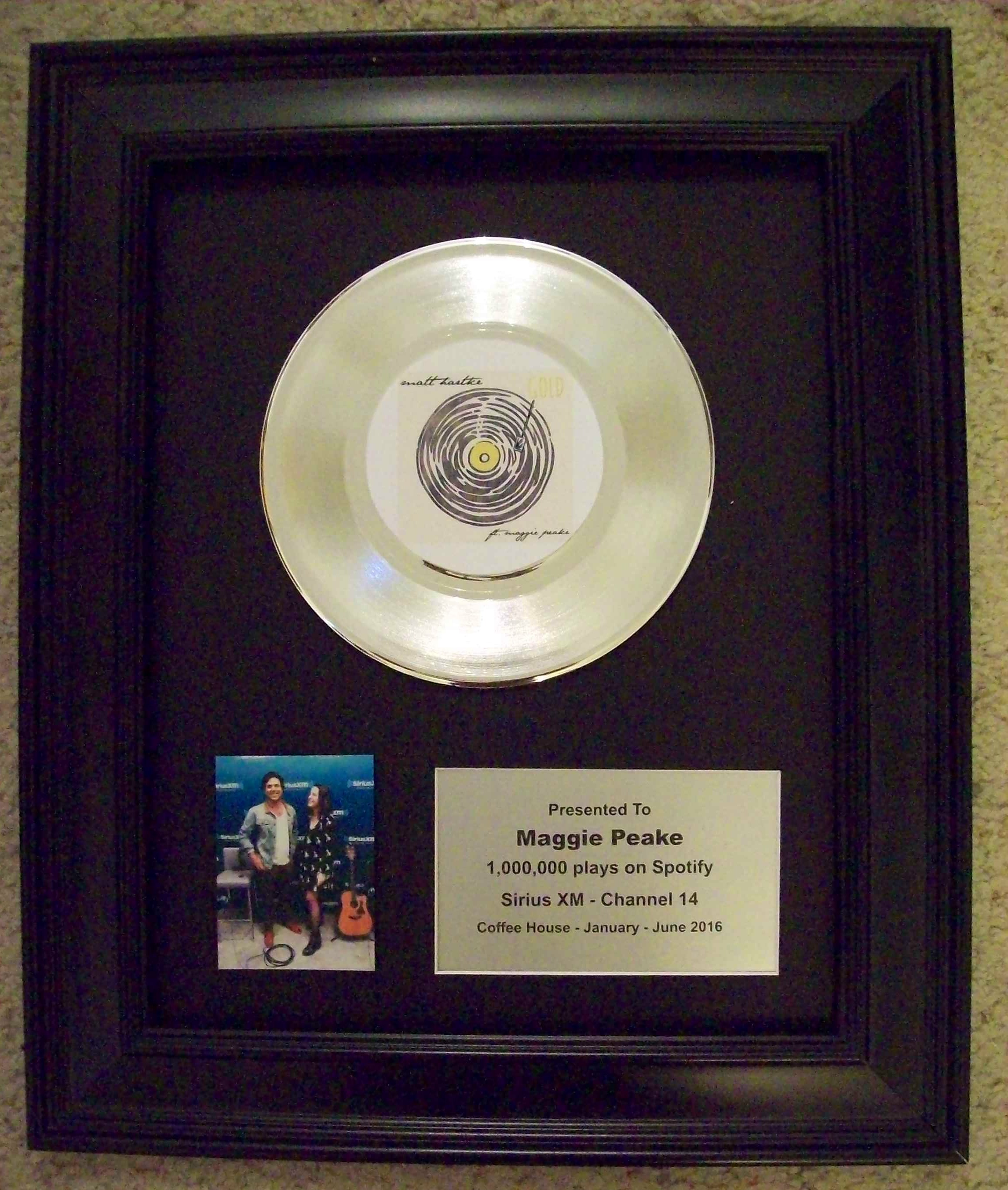 Image for Platinum/Silver 45 rpm Trophy/Award